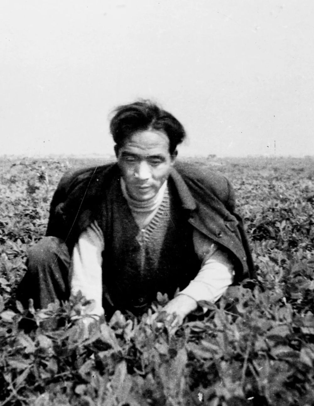 △焦裕祿同志生前在田間勞動(dòng)。